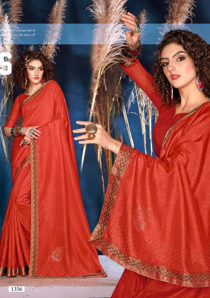Laxminam RCB 2 Fancy Party Wear Designer Vichitra Silk Saree Collection
